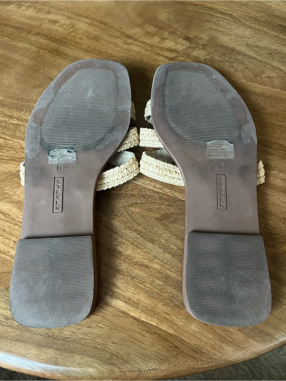 Steve Madden Beige Braided Slide Sandals - Picture 5 of 5